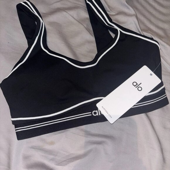 Alo Yoga Airbrush Heart Throb Bra & High-Waist Legging Set Activewear - Picture 4 of 6